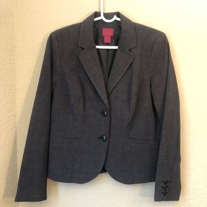 212 Collection Womens Blazer Size 12 Gray Glenn Plaid Prep Core Career Academia